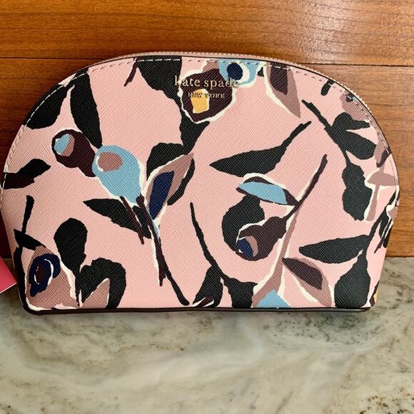 Kate Spade Cameron Pink Floral Print Cosmetics travel bag - Picture 9 of 9